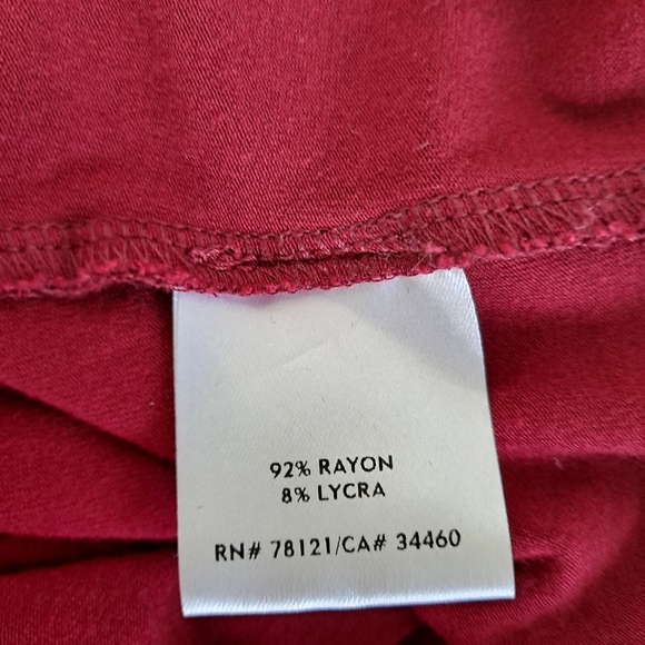 Eileen Fisher Berry Pink Drape Front Comfy Rayon Lycra Cap Sleeve Dress szM - Picture 5 of 9